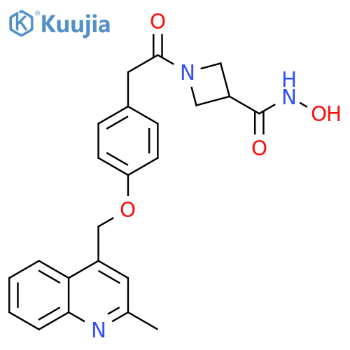 3-Azetidinecarboxamide,N-hydroxy-1-[[4-[(2-methyl-4-quinolinyl)methoxy]phenyl]acetyl]- structure