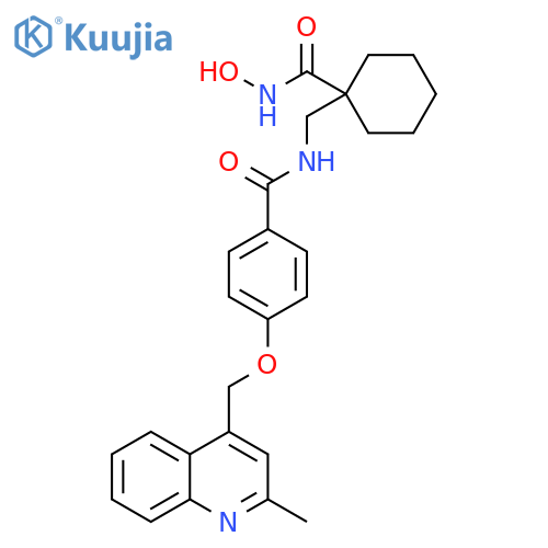 Benzamide,N-[[1-[(hydroxyamino)carbonyl]cyclohexyl]methyl]-4-[(2-methyl-4-quinolinyl)methoxy]- structure