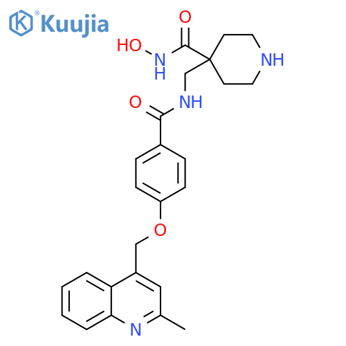 4-Piperidinecarboxamide,N-hydroxy-4-[[[4-[(2-methyl-4-quinolinyl)methoxy]benzoyl]amino]methyl]- structure