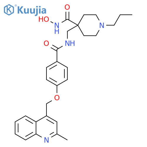 4-Piperidinecarboxamide,N-hydroxy-4-[[[4-[(2-methyl-4-quinolinyl)methoxy]benzoyl]amino]methyl]-1-propyl- structure