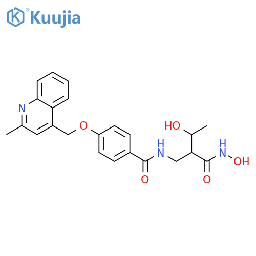 Benzamide,N-[3-hydroxy-2-[(hydroxyamino)carbonyl]butyl]-4-[(2-methyl-4-quinolinyl)methoxy]- structure