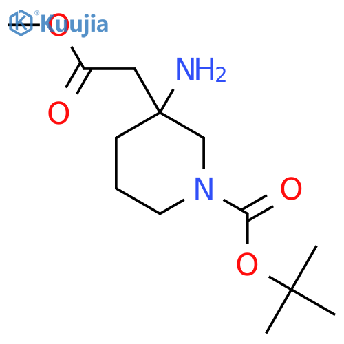 3-Amino-1-(1,1-Dimethylethoxy)Carbonyl-3-Piperidineacetic Acid Methyl Ester structure