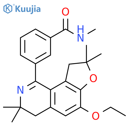 Benzamide,3-(6-ethoxy-3,4,8,9-tetrahydro-3,3,8,8-tetramethylfuro[2,3-h]isoquinolin-1-yl)-N-methyl- structure