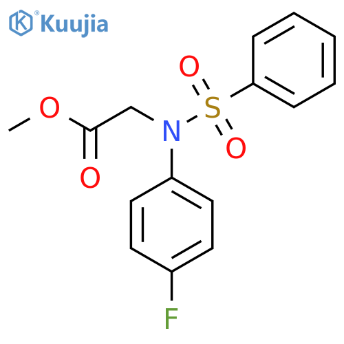 Methyl N-(4-fluorophenyl)-N-(phenylsulfonyl)glycinate structure