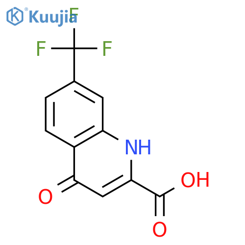 4-oxo-7-(trifluoromethyl)-1,4-dihydroquinoline-2-carboxylic acid structure