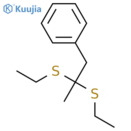 Benzene, [2,2-bis(ethylthio)propyl]- structure