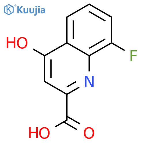 8-Fluoro-4-hydroxyquinoline-2-carboxylic acid structure