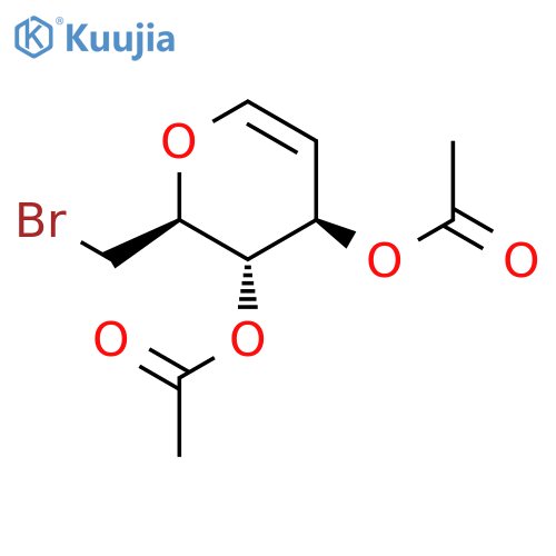 D-arabino-Hex-1-enitol, 1,5-anhydro-6-bromo-2,6-dideoxy-, 3,4-diacetate structure