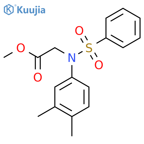Methyl N-(3,4-dimethylphenyl)-N-(phenylsulfonyl)glycinate structure