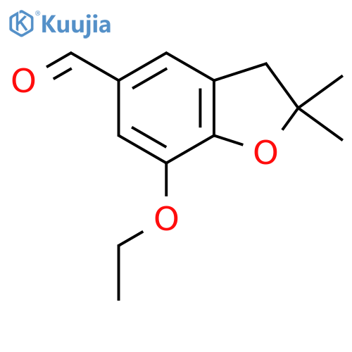 7-Ethoxy-2,3-dihydro-2,2-dimethyl-5-benzofurancarboxaldehyde structure