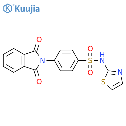 4-(1,3-dioxo-2,3-dihydro-1H-isoindol-2-yl)-N-(1,3-thiazol-2-yl)benzene-1-sulfonamide structure