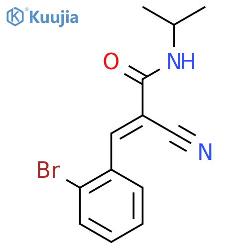 3-(2-bromophenyl)-2-cyano-N-(propan-2-yl)prop-2-enamide structure