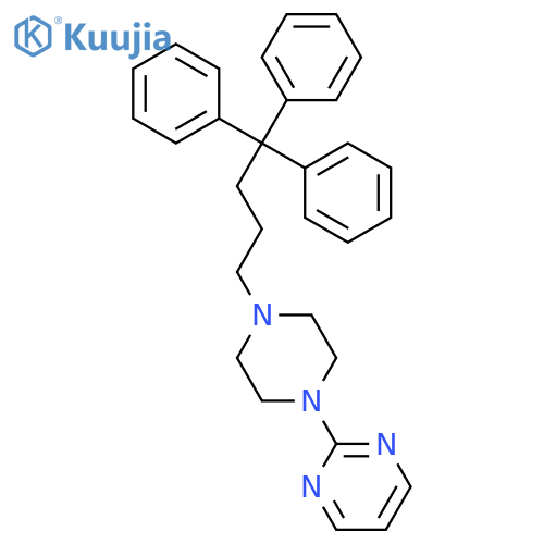 2-[4-(4,4,4-triphenylbutyl)piperazin-1-yl]pyrimidine structure