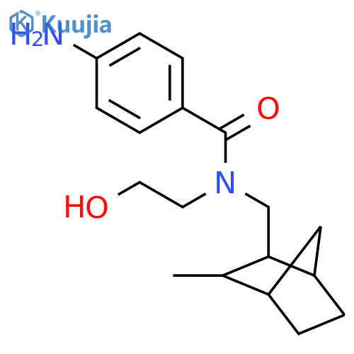 4-amino-N-(2-hydroxyethyl)-N-[(3-methylbicyclo[2.2.1]hept-2-yl)methyl]benzamide structure
