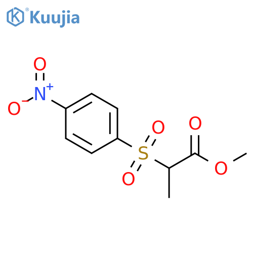 Propanoic acid, 2-[(4-nitrophenyl)sulfonyl]-, methyl ester structure