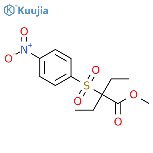 Butanoic acid, 2-ethyl-2-[(4-nitrophenyl)sulfonyl]-, methyl ester structure