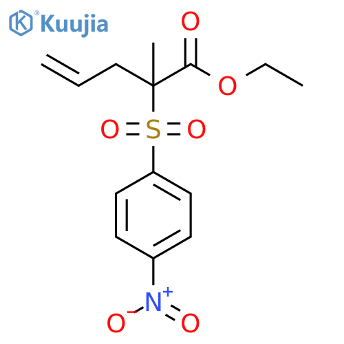 4-Pentenoic acid, 2-methyl-2-[(4-nitrophenyl)sulfonyl]-, ethyl ester structure