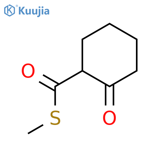 Cyclohexanecarbothioic acid, 2-oxo-, S-methyl ester structure