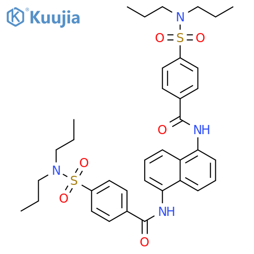 4-(dipropylsulfamoyl)-N-{5-4-(dipropylsulfamoyl)benzamidonaphthalen-1-yl}benzamide structure