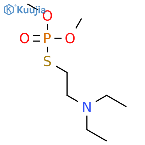 Phosphorothioic acid, S-[2-(diethylamino)ethyl] O,O-dimethyl ester structure
