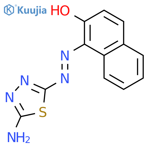 2-Naphthalenol, 1-[2-(5-amino-1,3,4-thiadiazol-2-yl)diazenyl]- structure
