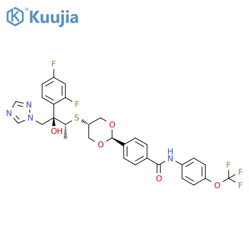 Benzamide,4-[trans-5-[[(1R,2R)-2-(2,4-difluorophenyl)-2-hydroxy-1-methyl-3-(1H-1,2,4-triazol-1-yl)propyl]thio]-1,3-dioxan-2-yl]-N-[4-(trifluoromethoxy)phenyl]- structure