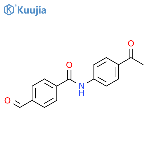 Benzamide, N-(4-acetylphenyl)-4-formyl- structure
