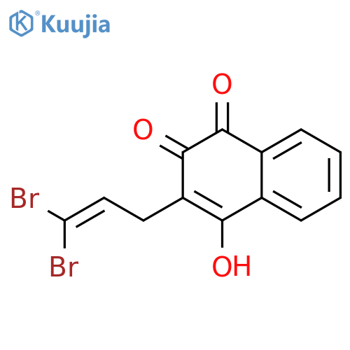3-(3,3-dibromoprop-2-enyl)-4-hydroxynaphthalene-1,2-dione structure