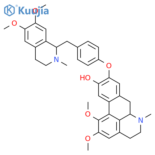 (6ar)-9-[4-[[(1s)-6,7-dimethoxy-2-methyl-3,4-dihydro-1h-isoquinolin-1-yl]methyl]phenoxy]-1,2-dimethoxy-6-methyl-5,6,6a,7-tetrahydro-4h-dibenzo[de,g]quinoline-10-ol structure