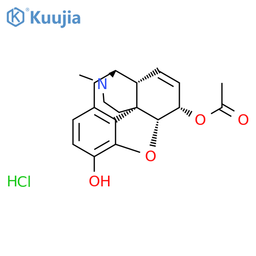 Morphinan-3,6-diol,7,8-didehydro-4,5-epoxy-17-methyl- (5a,6a)-, 6-acetate, hydrochloride (1:1) structure