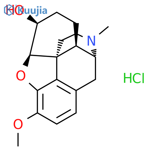 Morphinan-6-ol,4,5-epoxy-3-methoxy-17-methyl-, hydrochloride (1:1), (5a,6a)- structure