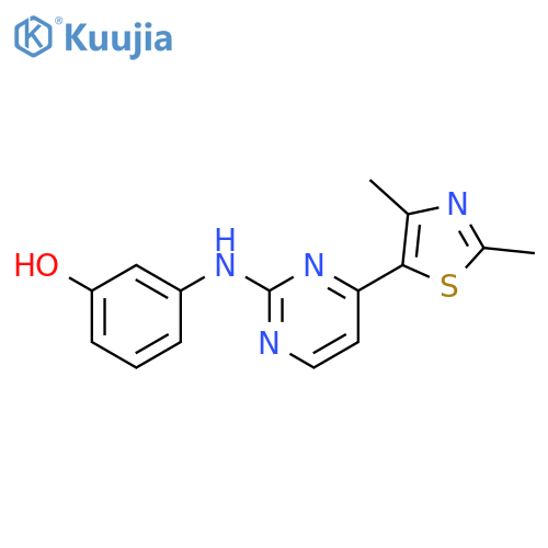 Phenol, 3-[[4-(2,4-dimethyl-5-thiazolyl)-2-pyrimidinyl]amino]- structure