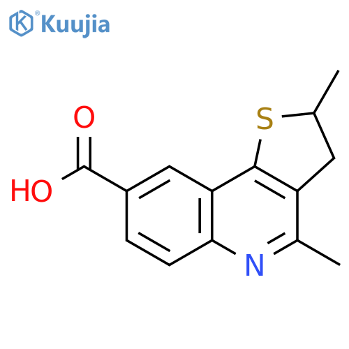 2,4-Dimethyl-2,3-dihydro-thieno[3,2-c]quinoline-8-carboxylic acid structure