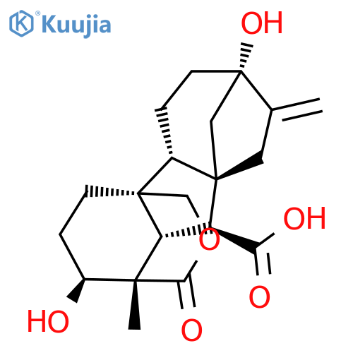 1α,4aα-(Carbonyloxymethylene)-2β,7-dihydroxy-1β-methyl-8-methylenegibbane-10β-carboxylic acid structure