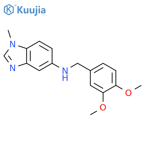 (3,4-Dimethoxy-benzyl)-(1-methyl-1H-benzoimidazol-5-yl)-amine structure