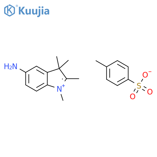 5-amino-1,2,3,3-tetramethyl-3H-indol-1-ium 4-methylbenzene-1-sulfonate structure
