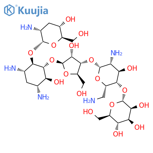 D-Streptamine, O-a-D-mannopyranosyl-(1&reg;4)-O-2,6-diamino-2,6-dideoxy-b-L-idopyranosyl-(1&reg;3)-O-b-D-ribofuranosyl-(1&reg;5)-O-[2-amino-2,3-dideoxy-a-D-ribo-hexopyranosyl-(1&reg;4)]-2-deoxy- structure