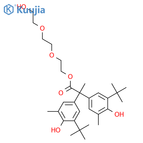 Triethylene glycol bis(3-tert-butyl-4-hydroxy-5-methylphenyl)propionate structure