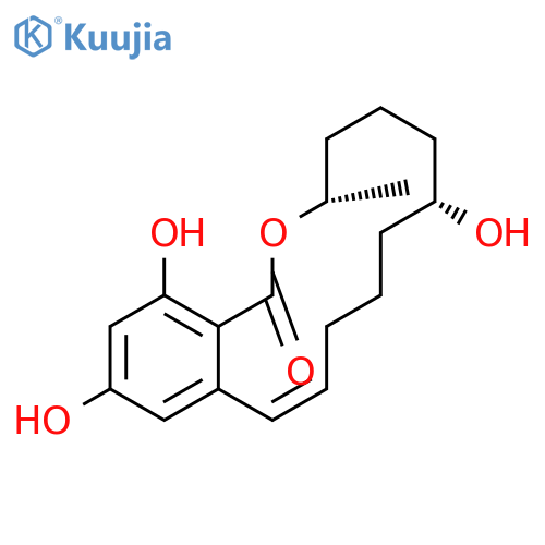1H-2-Benzoxacyclotetradecin-1-one, 3,4,5,6,7,8,9,10-octahydro-7,14,16-trihydroxy-3-methyl-, (3S,7R,11Z)- structure