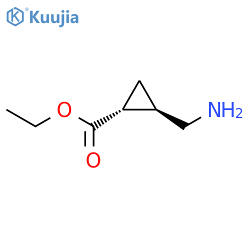 rac-ethyl (1R,2R)-2-(aminomethyl)cyclopropane-1-carboxylate structure
