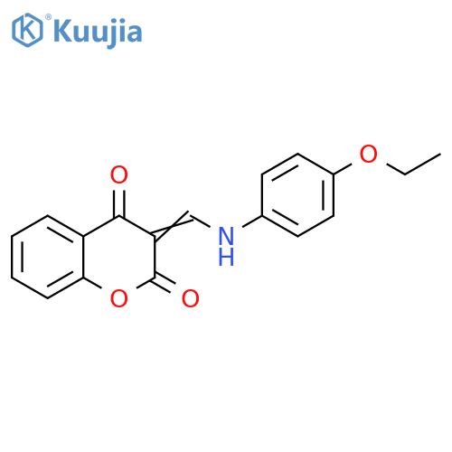 (3Z)-3-{(4-ethoxyphenyl)aminomethylidene}-3,4-dihydro-2H-1-benzopyran-2,4-dione structure