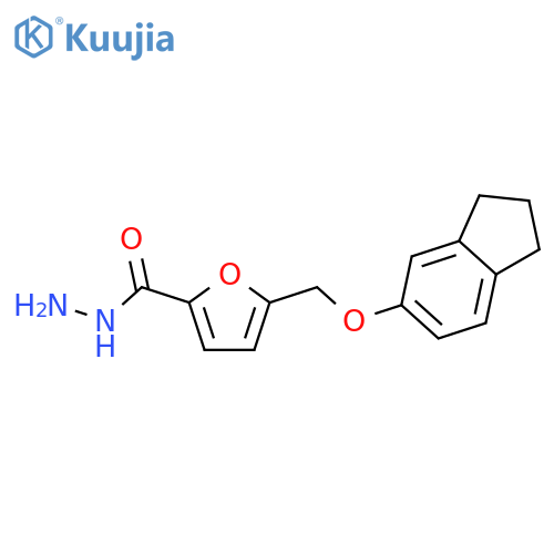 5-(2,3-dihydro-1H-inden-5-yloxy)methylfuran-2-carbohydrazide structure