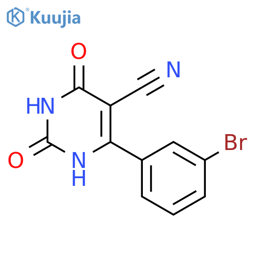 6-(3-bromophenyl)-2,4-dioxo-1,2,3,4-tetrahydropyrimidine-5-carbonitrile structure