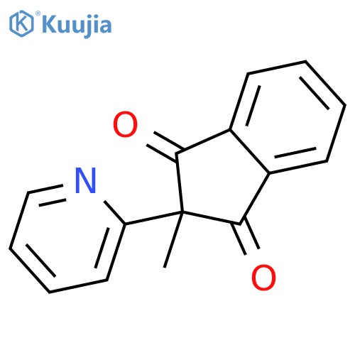 1H-Indene-1,3(2H)-dione,2-methyl-2-(2-pyridinyl)- structure