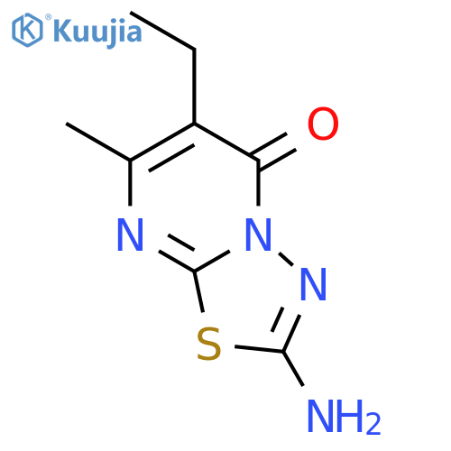 5H-1,3,4-Thiadiazolo[3,2-a]pyrimidin-5-one,2-amino-6-ethyl-7-methyl- structure