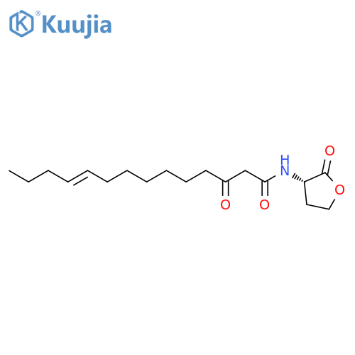 10-Tetradecenamide, 3-oxo-N-[(3S)-tetrahydro-2-oxo-3-furanyl]- structure