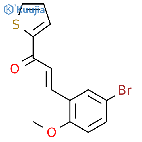 2-Propen-1-one, 3-(5-bromo-2-methoxyphenyl)-1-(2-thienyl)- structure