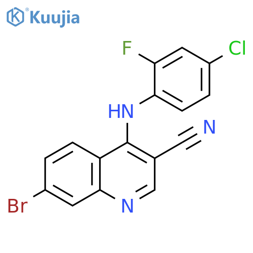 3-Quinolinecarbonitrile, 7-bromo-4-[(4-chloro-2-fluorophenyl)amino]- structure