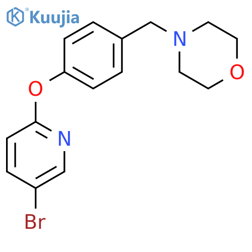 Morpholine, 4-[[4-[(5-bromo-2-pyridinyl)oxy]phenyl]methyl]- structure