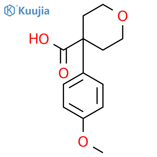 4-(4-methoxyphenyl)oxane-4-carboxylic acid structure